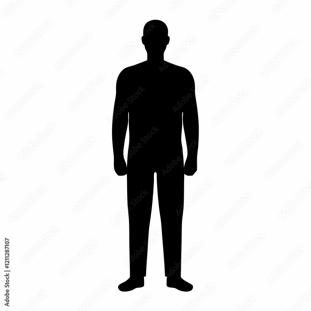 A man is standing in a white background. He is wearing black pants and a black shirt A man is standing in a white background. He is wearing black pants and a black shirt