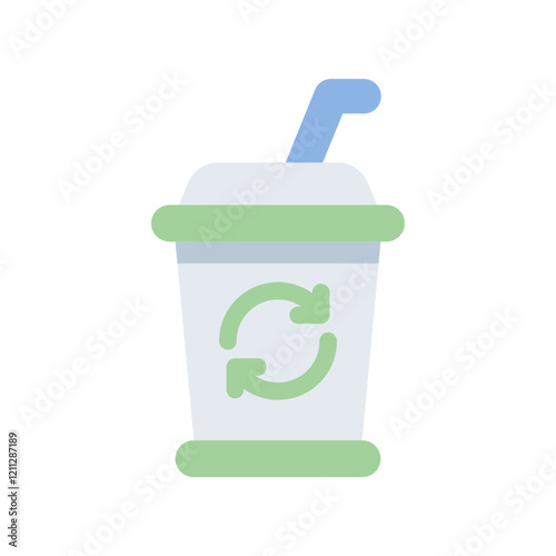 bottle recycle flat style