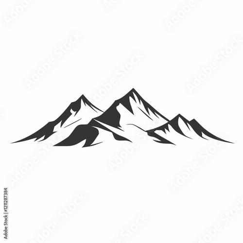 A mountain range with snow on the peaks. The mountains are very tall