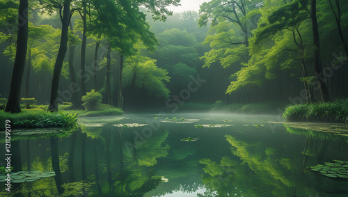 morning in the forest