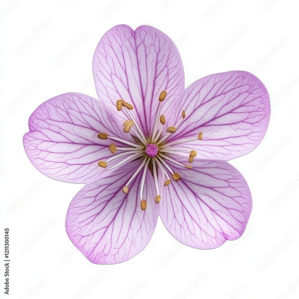 Fototapeta premium Pink flower blossom, isolated, white background, spring