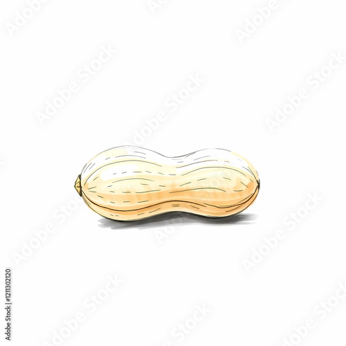 Wallpaper Mural The Isolated Golden Peanut Illustration Torontodigital.ca