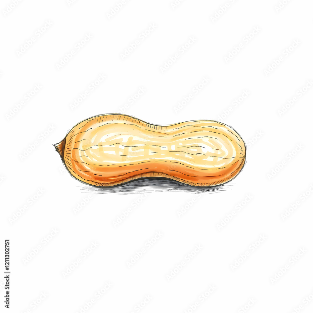 The Isolated Golden Peanut Illustration The Isolated Golden Peanut Illustration