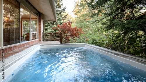 Wallpaper Mural Tranquil Backyard Pool  Luxury Home Spa Retreat Torontodigital.ca