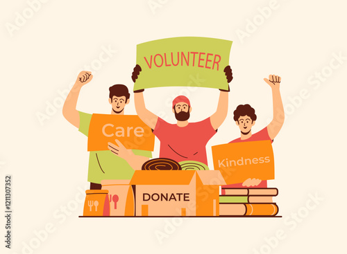 llustration of an Volunteer Character