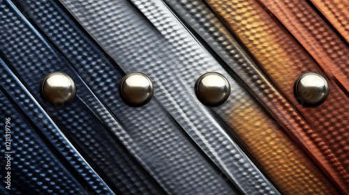 Abstract Metallic Texture with Circular Studs