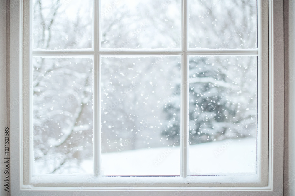 a minimalist view of a snowy landscape seen through a frosted window frame capturing the serene beauty of winter
a minimalist view of a snowy landscape seen through a frosted window frame capturing the serene beauty of winter