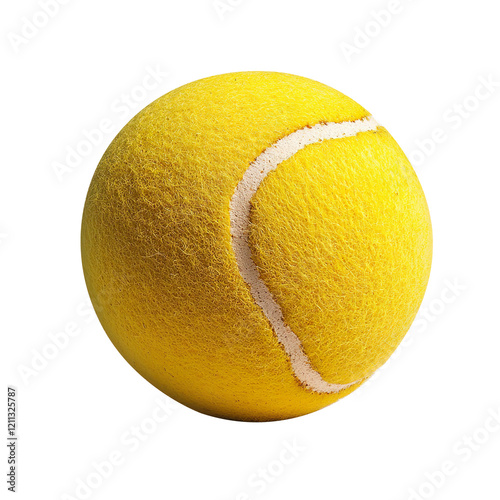 yellow tennis ball isolated on transparent background