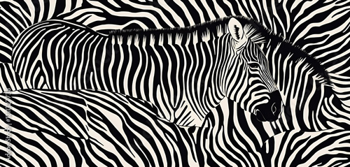 Wallpaper Mural Zebra background image, animal patterns, patterns, textures Torontodigital.ca