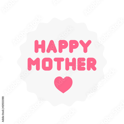 happy mother love flat style photo