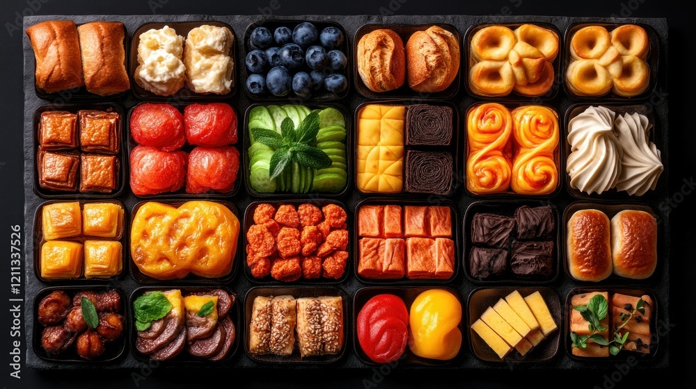 A Delightful Assortment of Gourmet Treats in an Exquisite Presentation Box