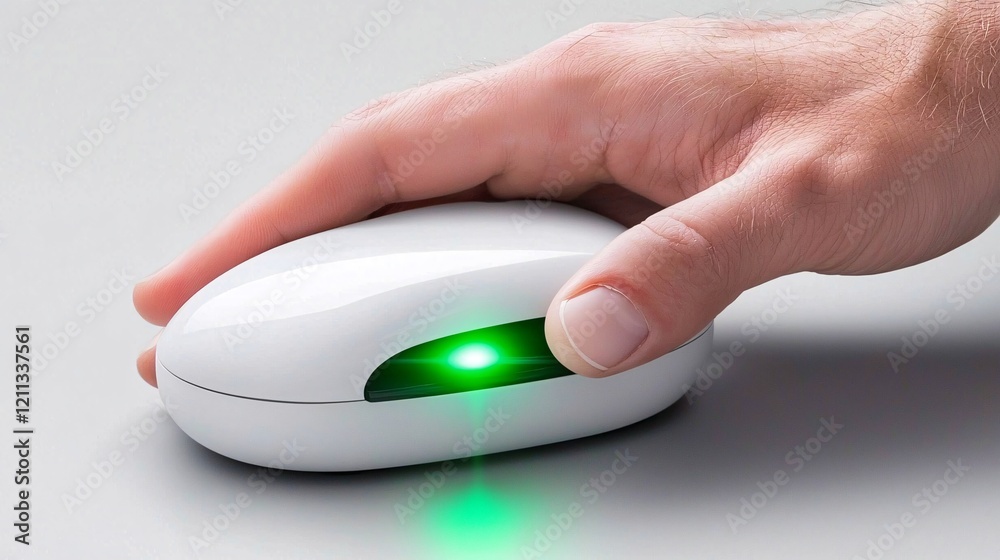 A hand using a biometric scanner, symbolizing secure information source access A hand using a biometric scanner, symbolizing secure information source access