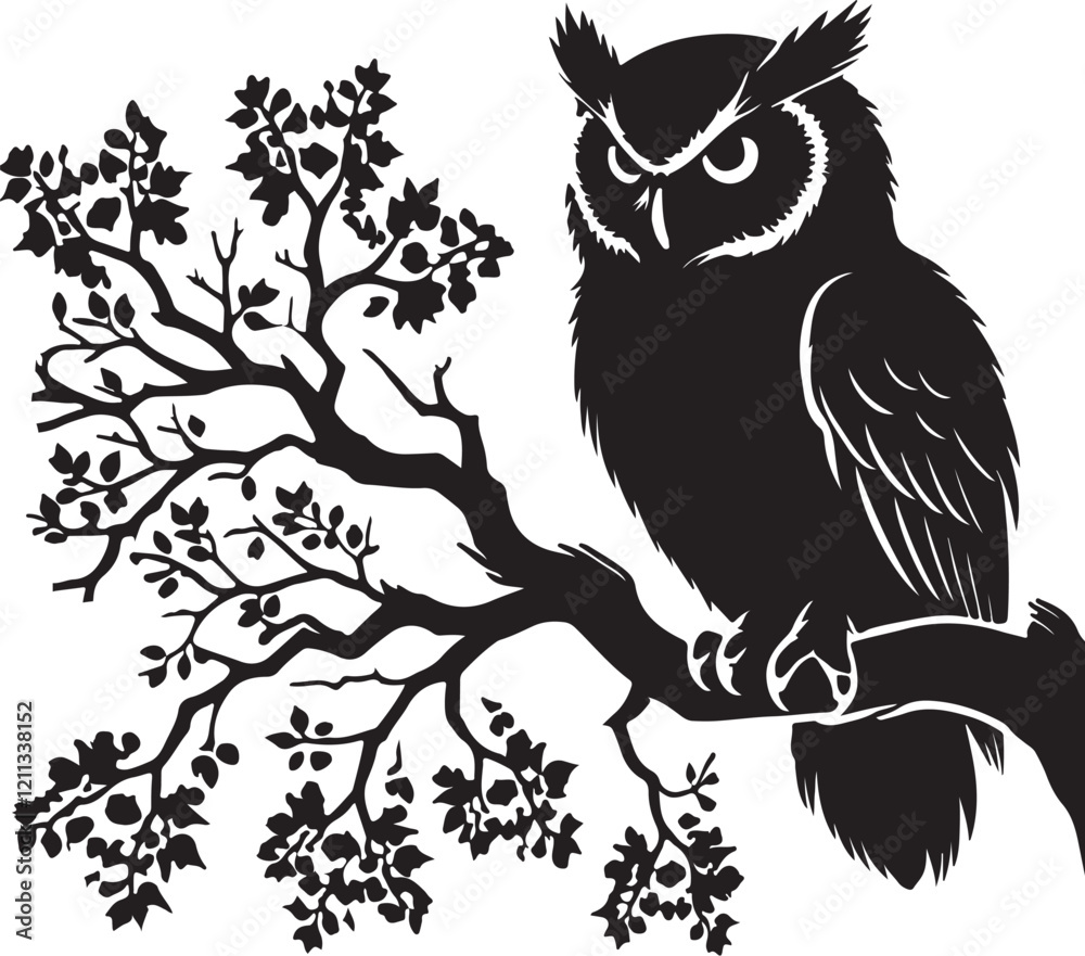 Fototapeta premium owl on branch