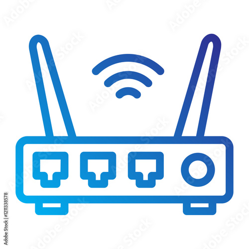 Router Line Gradient Icon