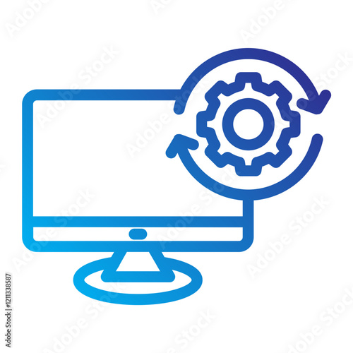 Operating System Line Gradient Icon