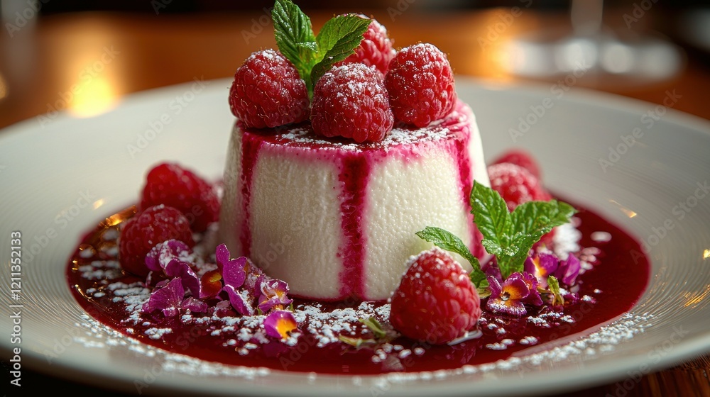 Delectable Raspberry Panna Cotta Dessert Delectable Raspberry Panna Cotta Dessert