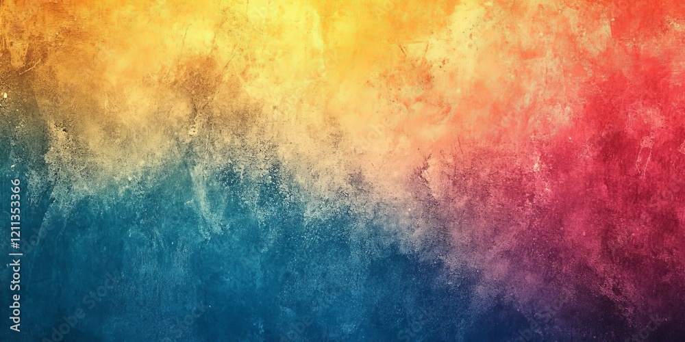 Fototapeta premium Retro color gradient, noise texture, web banner design, Generative AI