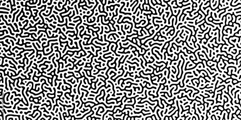 Abstract truing organic wallpaper Turing reaction diffusion monochrome seamless pattern with chaotic motion. Generative algorithm psychedelic background. Reaction-diffusion or truing pattern formation Abstract truing organic wallpaper Turing reaction diffusion monochrome seamless pattern with chaotic motion. Generative algorithm psychedelic background. Reaction-diffusion or truing pattern formation