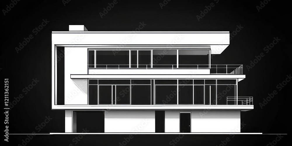 Modern Two Story House Architectural Design Elevation Modern Two Story House Architectural Design Elevation