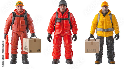 Delivery Men With Boxes Ready to Ship Generative AI