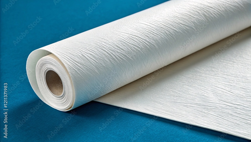 Textured White Felt Fabric with Blue Undertones and Soft Curves V4 Textured White Felt Fabric with Blue Undertones and Soft Curves V4