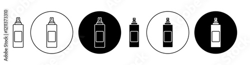 Air freshener icons set in black filled and stroke line style