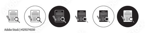 Defining icons set in black filled and stroke line style