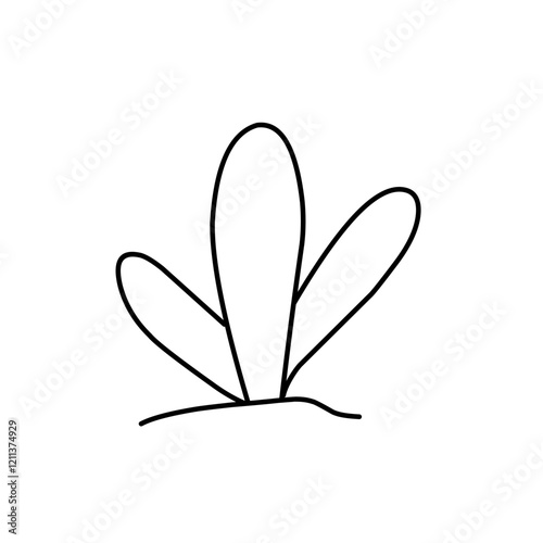 Wallpaper Mural Cactus Outline Vector  Torontodigital.ca
