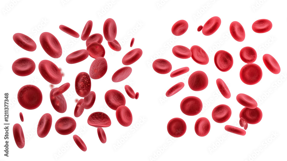 Red Blood Cells on Transparent Background Generative AI Red Blood Cells on Transparent Background Generative AI