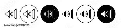 Soundproofing walls icons set in black filled and stroke line style