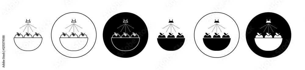 Wash fruits icons set in black filled and stroke line style Wash fruits icons set in black filled and stroke line style