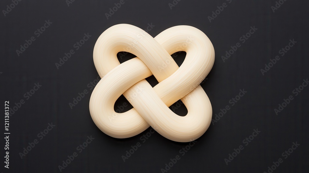 A smooth, interwoven design resembling an endless knot, set against a dark background, evoking elegance and simplicity. A smooth, interwoven design resembling an endless knot, set against a dark background, evoking elegance and simplicity.