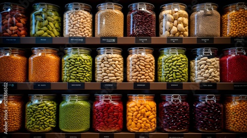 Wallpaper Mural Lush Canned Legume Selection on Display at Local Grocery Store   Variety of Beans Chickpeas and Other Pulses in Colorful Arrangement on Supermarket Shelves Torontodigital.ca
