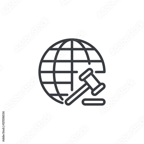 Arbitration Gavel line icon