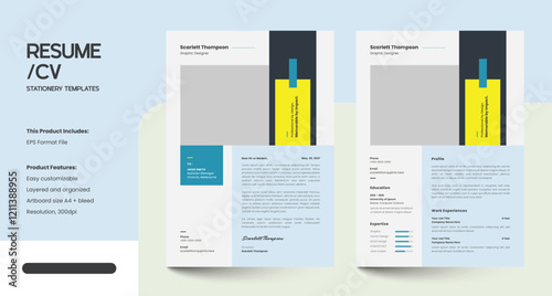 Minimalist CV Resume Design Template