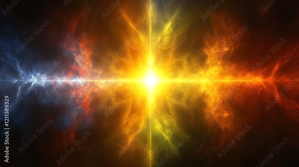 Fototapeta premium Abstract Cosmic Energy Fusion Bright Colors