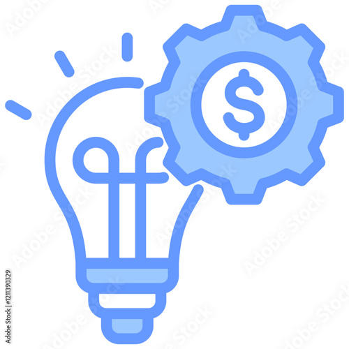 Business Innovation Blue Icon
