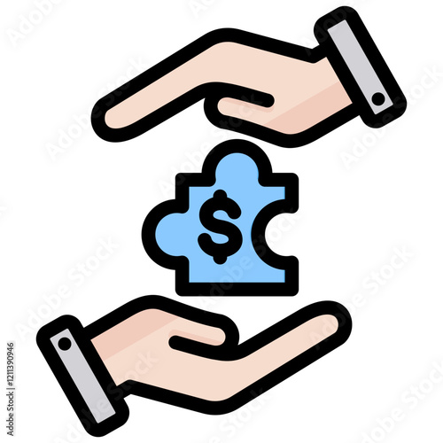 Business Partnership Outline Color Icon