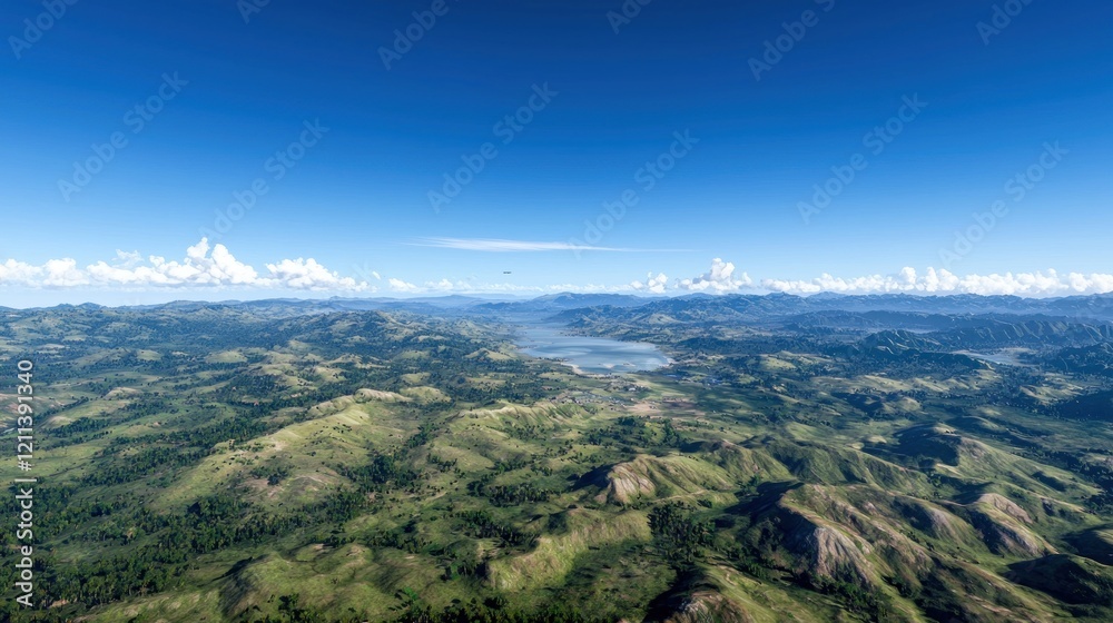Aerial View of Serene Landscape Aerial View of Serene Landscape