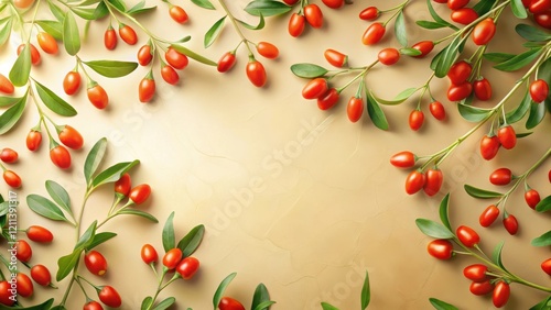 Wallpaper Mural Vibrant Goji Berries Arranged on a Textured Background, Creating a Stunning Visual Presentation of Nature's Bounty Torontodigital.ca