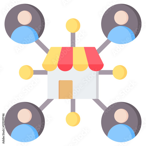 Networking Flat Icon