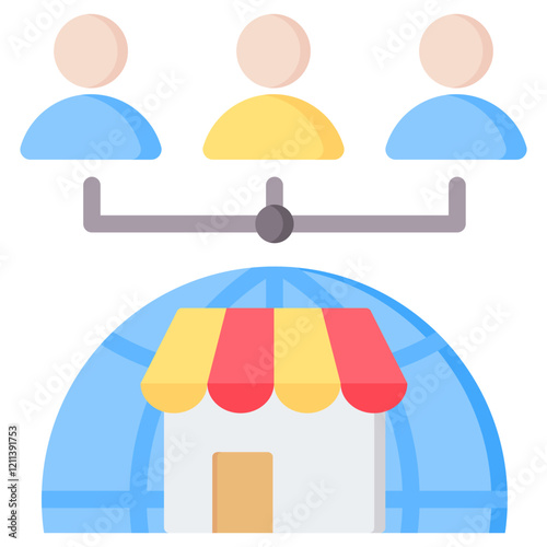 Outsourcing Flat Icon