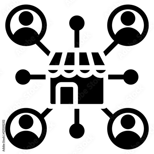 Networking Glyph Icon