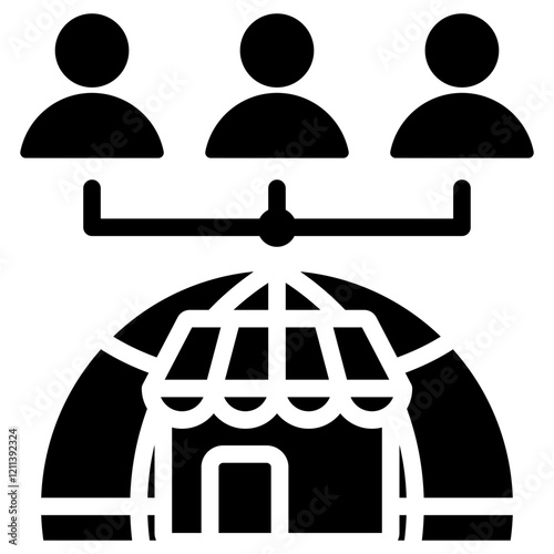 Outsourcing Glyph Icon