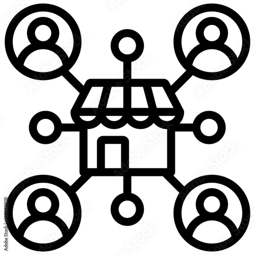 Networking Outline Icon