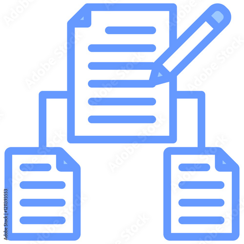 Sub Contracting Blue Icon