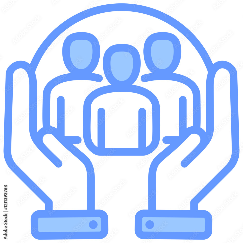 Human Resources Blue Icon
