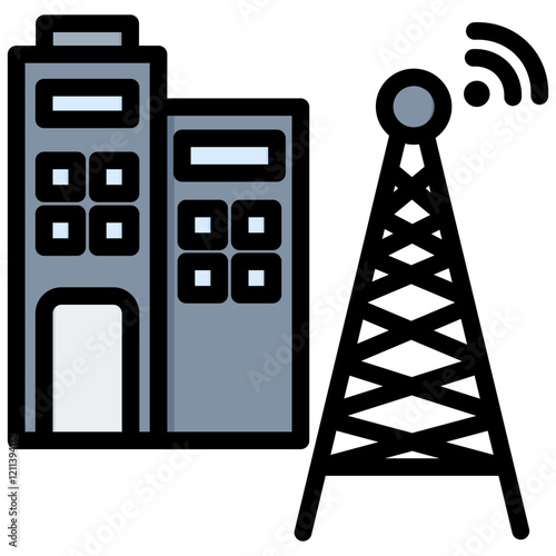 It Support Outline Color Icon