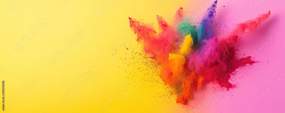 Rainbow holi idea. Vibrant colors burst against a vivid background, creating a stunning visual impact. Rainbow holi idea. Vibrant colors burst against a vivid background, creating a stunning visual impact.