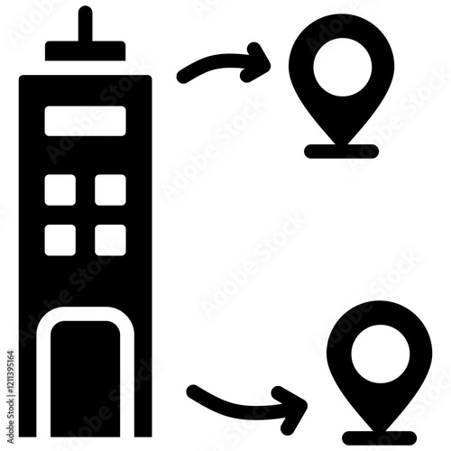 Offsourcing Glyph Icon